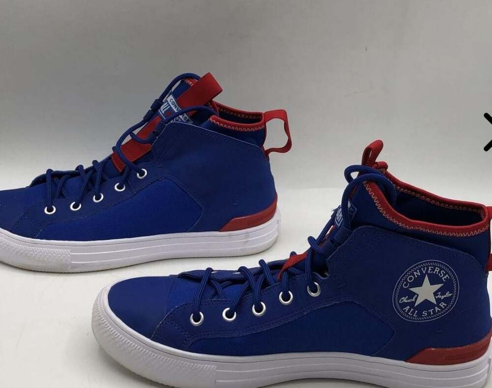 Converse Chuck Taylor All Star Ultra Mid Sneakers Blue Red 165341C - Picture 3 of 6
